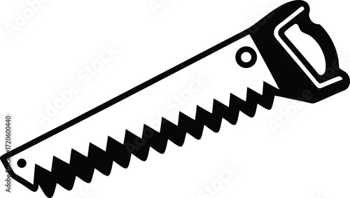 DIY Saw Doodle Hand Drawn Silhouette Vector Illustration