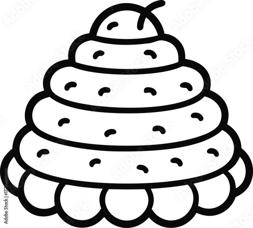 Multiple Beehives Doodle Graphic