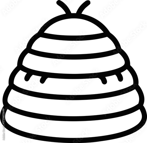 Simple Beehive Sketch Icon