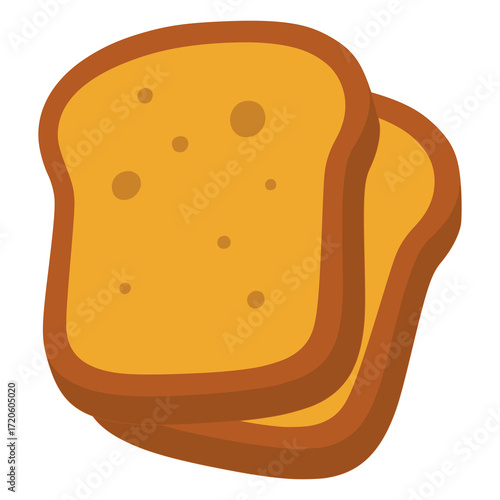 Torrijas Spanish french toast flat color vector illustration template design