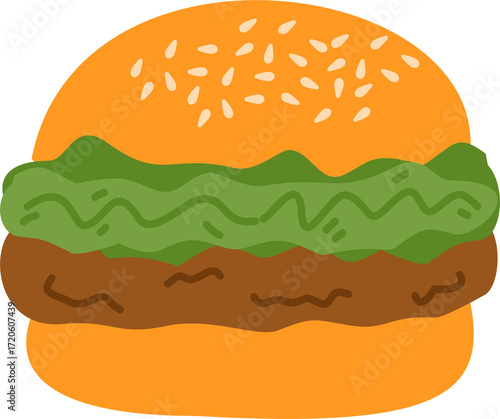 Hamburger Chicken Burger, Crispy chicken burger