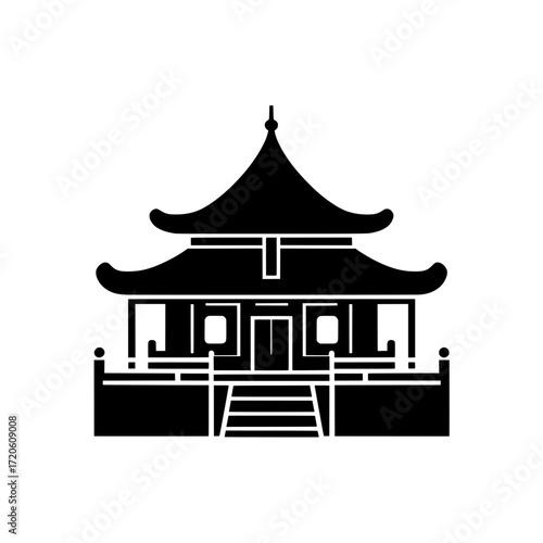 Traditional East Asian Temple or Pavilion