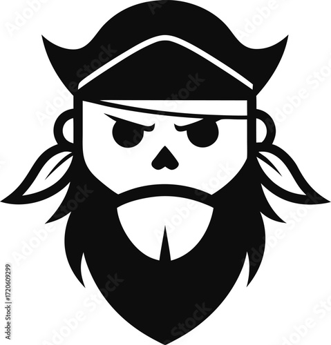 Printable Pirate Face Mask with Bandana for Kids