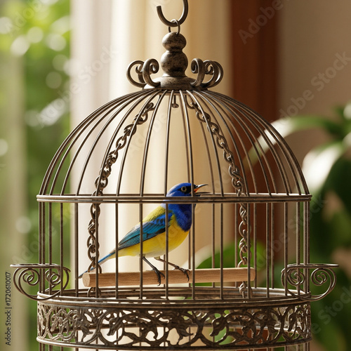 bird in cage