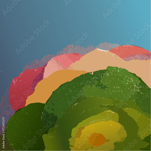 dot garden halftone-to-flat bloom poster merging retro print with modern clarity — eye-catching art for editorial and product packaging.