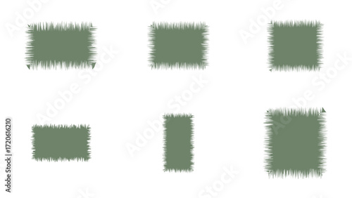 Blank Green Jagged Rectangle Frame