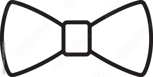 Simple black outline of a bow tie