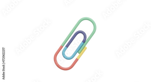 Wallpaper Mural Colorful Neon Paper Clips on Transparent Background Modern Office Supplies Torontodigital.ca