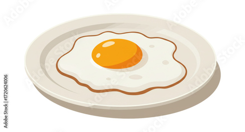 fried egg on white plate
