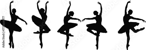 Ballet dancer silhouette, ballerina performance art, elegant dance posture, classical tutu costume, graceful stage movement, professional choreography illustration, cultural dance expression design