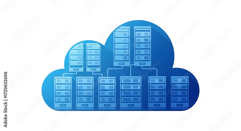 Fototapeta premium Vector lan cloud illustration