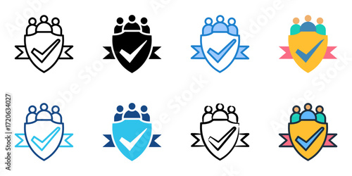 Safety icon set multiple style collection 

