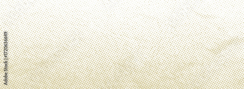 Weathered beige halftone background. Light cream pixelated paper texture. Retro craft taupe wallpaper. Grunge grainy gradient overlay. Dotted dirty canvas material backdrop. Vector sackcloth texture