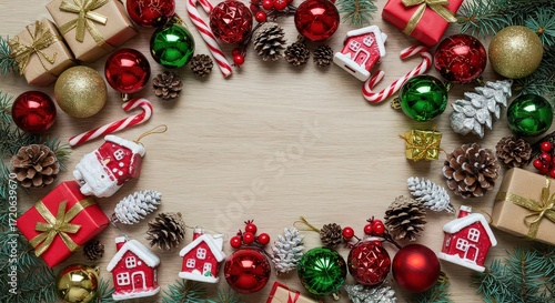 christmas wreath on a white background