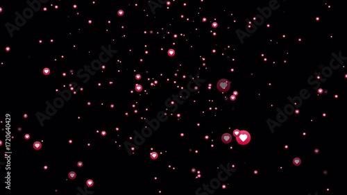   Heart animation on transparent background with alpha channel. heart love animation motion graphic 4k video