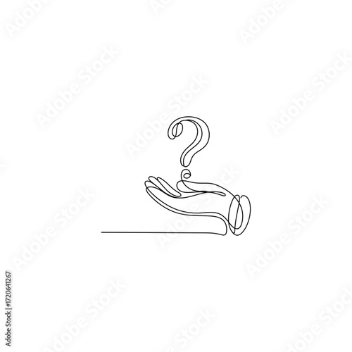 Hand holding a question mark symbolizing doubt and uncertainty