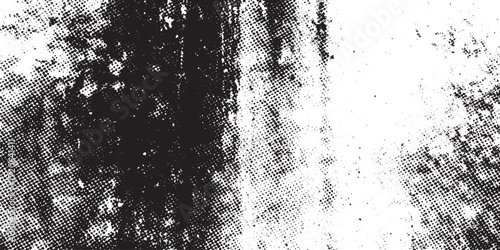 Abstract Black White Halftone Dot Grunge Texture Vector Background