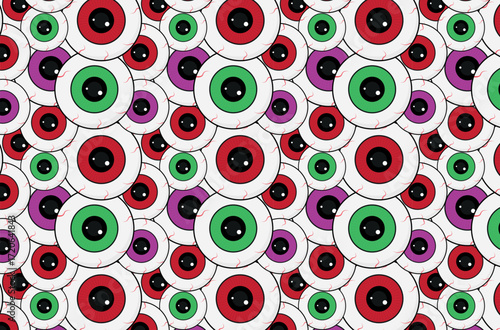 Drawing, illustration clipart of red eyes, dark theme, gothic, eyeball, pattern, repeat.