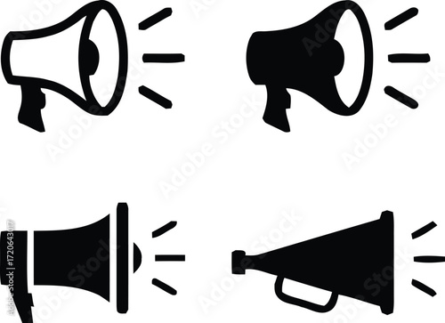 megaphone,loud speaker,bullhorn,amplifier icon
