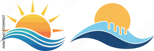 Sun and Wave Illustration