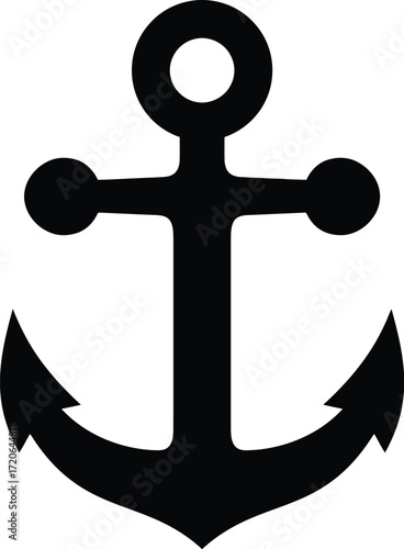 Anchor Silhouette: A stark silhouette of an anchor, embodying the themes of security, stability, and maritime adventure. The image evokes a sense of steadfastness, direction, and the open sea.