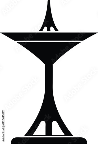 Champagne Tower silhouette vector art illustration