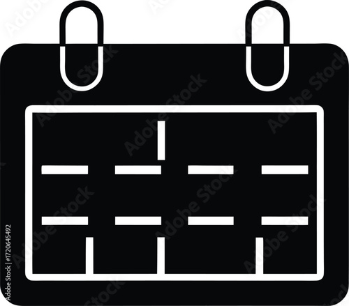 Event Schedule Board silhouette vector art illustration