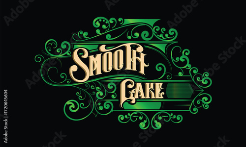 SMOOTH CAKE lettering custom style design