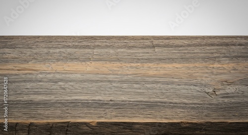 Tavolo legno rustico chiaro illuminazione morbida superficie liscia ideale sfondo prodotto. AI Generated