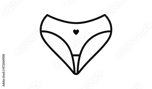 Minimalist fox face outline with heart detail