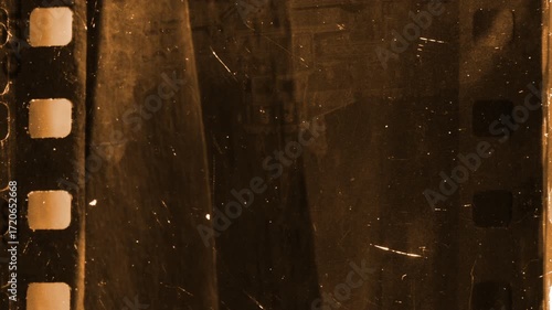 Nostalgic 16mm Movie Film Transition with soft vignette and warp.