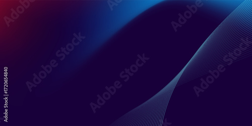 Blue purple red gradient mesh abstract background with wavy blended lines nice for wallpaper or banner smooth vector