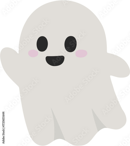 할로윈 유령 Cute Spooky Ghost Character for Halloween Design