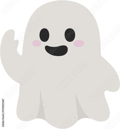할로윈 유령 Cute Spooky Ghost Character for Halloween Design