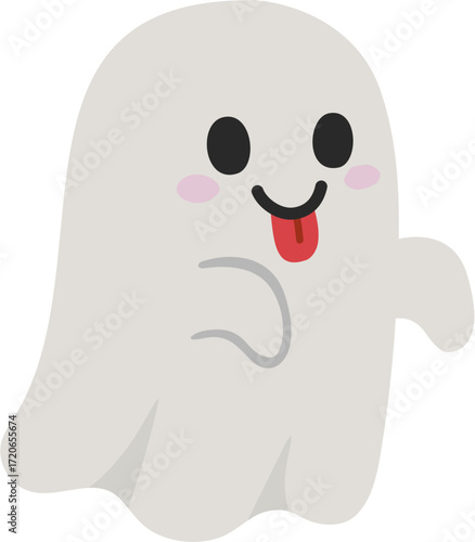 할로윈 유령 Cute Spooky Ghost Character for Halloween Design