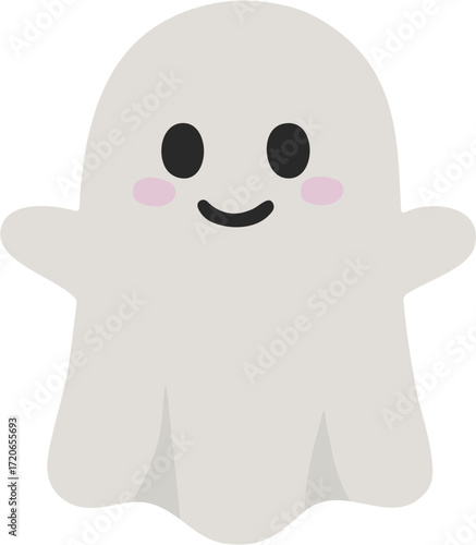 할로윈 유령 Cute Spooky Ghost Character for Halloween Design