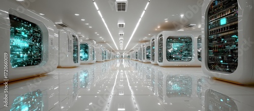 Futuristic Server Room with Advanced Technology