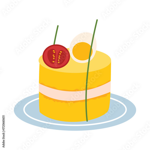 Peruvian Causa Rellena, Traditional Peruvian Dish from Yellow Potato