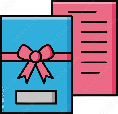 Gift card voucher certificate present coupon presenting celebration offering loyalty incentive award vector