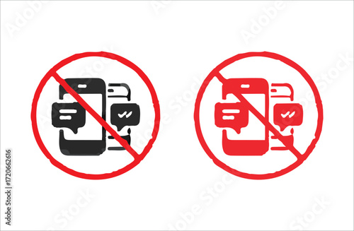 Smartphone Restriction Symbol Design