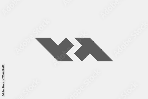 Symetric lettering double Y logo