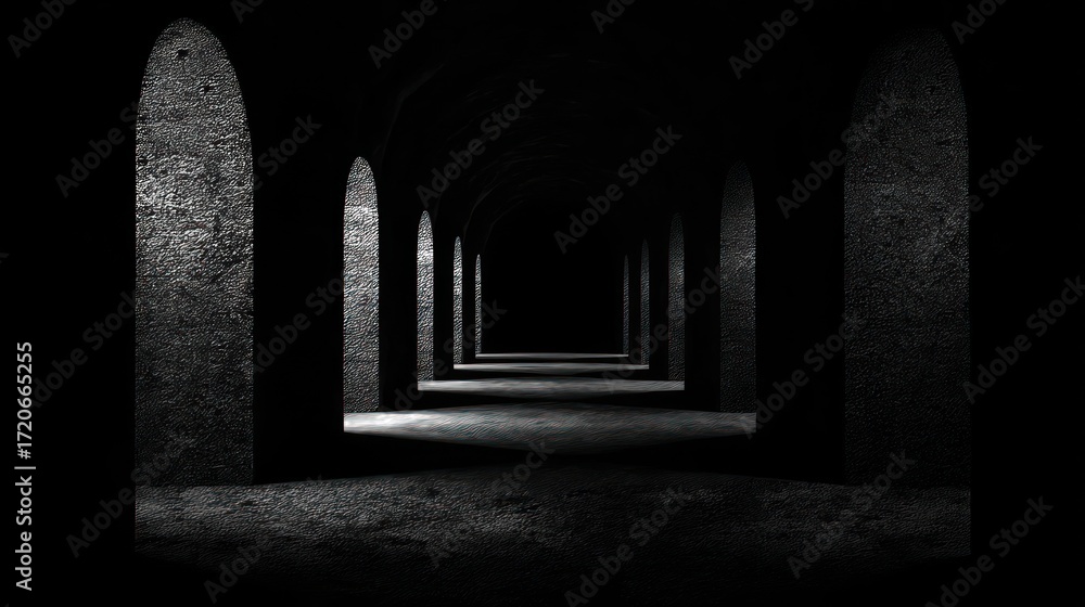 Obraz premium Mysterious dark corridor