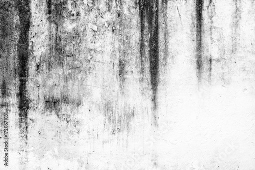 Bild auf Leinwand Grunge texture of weathered black and white concrete wall with vertical stains