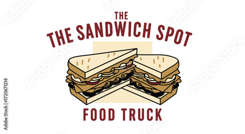 The Sandwich Spot Food Truck logo featuring two sandwiches.