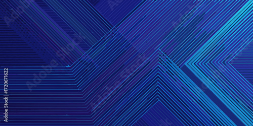 Abstract geometric background with intersecting blue lines and gradients