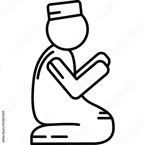 vector illustration of a muslim 