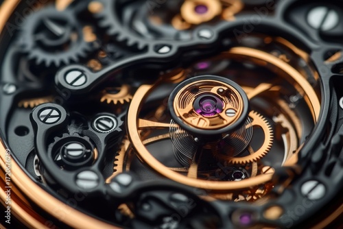 Wallpaper Mural Close-up inside watch mechanism made up various Torontodigital.ca