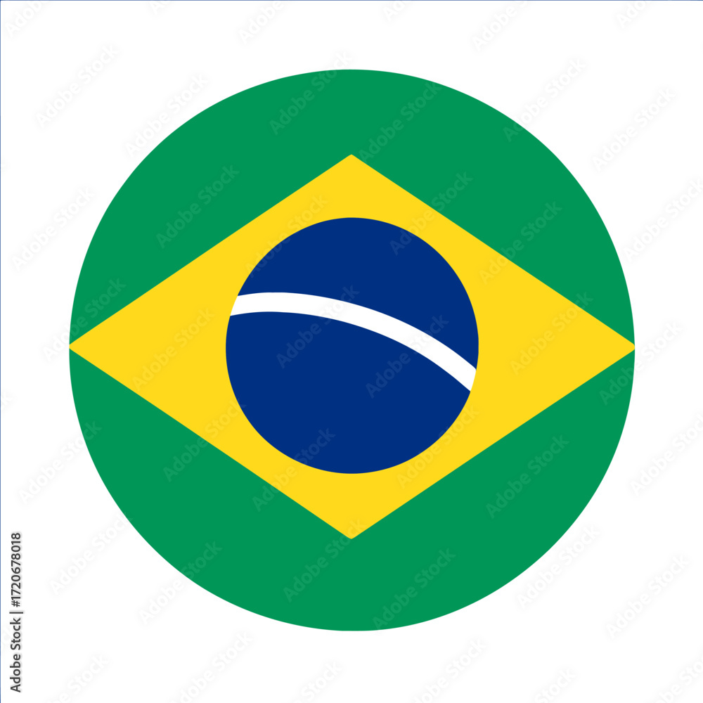 Fototapeta premium brazil flag icon
