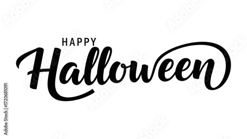 Happy Halloween in Script: A visually appealing text art piece in a dynamic, flowing script, conveying warm wishes and excitement for the festive holiday.