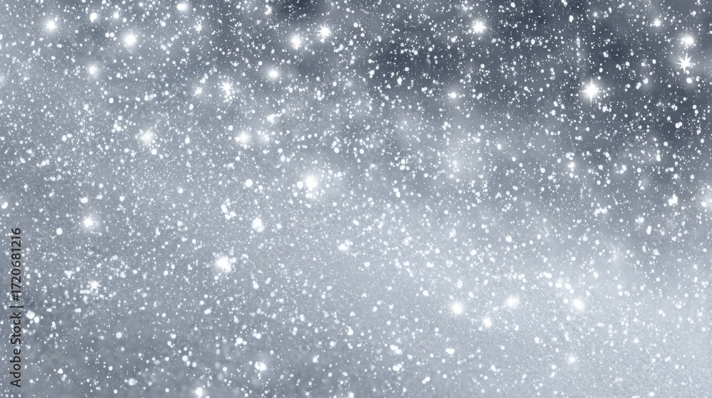 Fototapeta premium Beautiful Snowflakes Falling in a Magical Winter Wonderland Scene